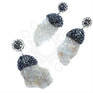 925 Sterling Silver Gem and Crystals Earrings Pendant Sets