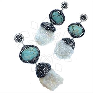 925 Sterling Silver Gem and Crystals Earrings Pendant Sets