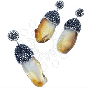 925 Sterling Silver Gem and Crystals Earrings Pendant Sets