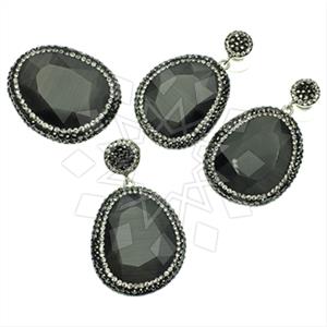 925 Sterling Silver Gem and Crystals Ring Earring Pendant Sets