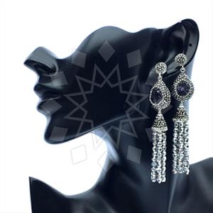 Fashion Gem and Crystals Tassel Earring