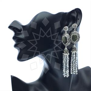 Fashion Gem and Crystals Tassel Earring