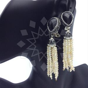 Fashion Gem and Crystals Tassel Earring