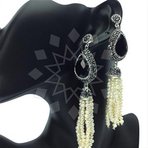 Fashion Gem and Crystals Tassel Earring