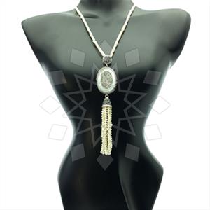 Fashion Gem and Crystals Tassel Necklace