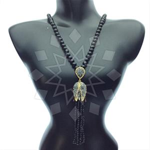 Fashion Beaded Tassel  Tassel Necklace