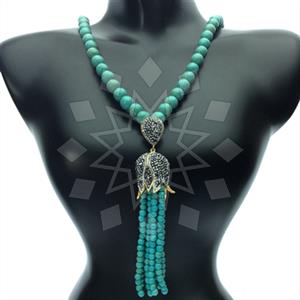 Fashion Beaded Tassel  Tassel Necklace