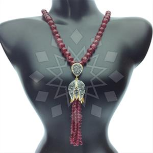 Fashion Beaded Tassel  Tassel Necklace