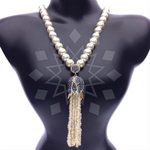 Fashion Beaded Tassel  Tassel Necklace