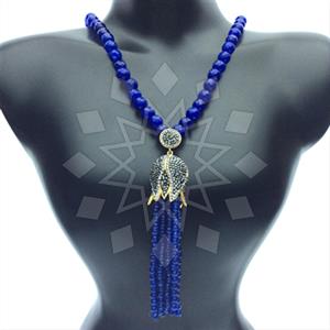 Fashion Beaded Tassel  Tassel Necklace