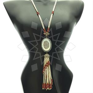 Fashion Gem and Crystals Tassel Necklace