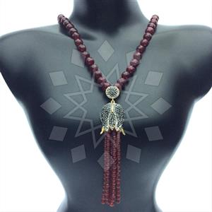 Fashion Beaded Tassel  Tassel Necklace
