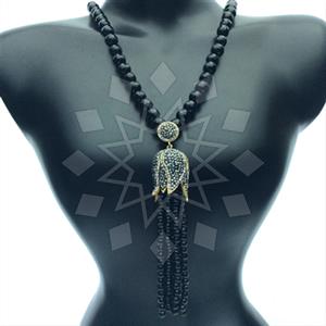 Fashion Beaded Tassel  Tassel Necklace