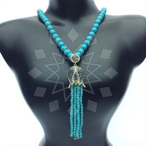 Fashion Beaded Tassel  Tassel Necklace