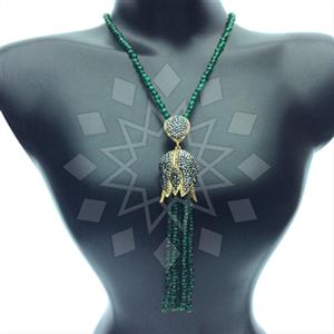 Fashion Beaded Tassel  Tassel Necklace