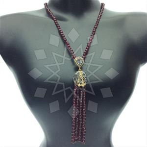 Fashion Beaded Tassel  Tassel Necklace