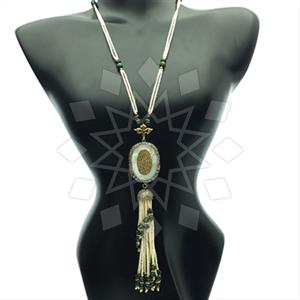 Fashion Gem and Crystals Tassel Necklace