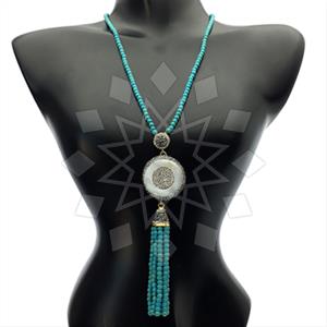 Fashion Gem and Crystals Tassel Necklace