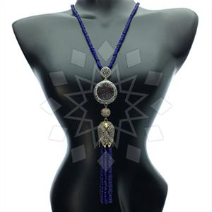 Fashion Gem and Crystals Tassel Necklace