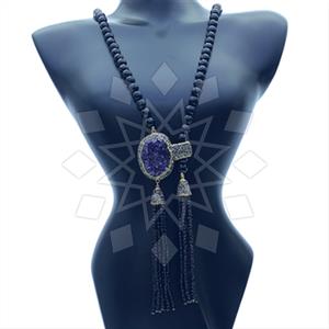 Fashion Gem and Crystals Tassel Necklace