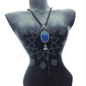 Fashion Gem and Crystals Tassel Necklace