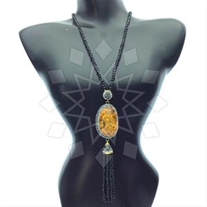 Fashion Gem and Crystals Tassel Necklace