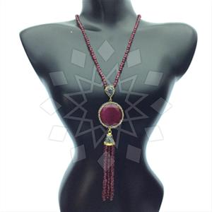 Fashion Gem and Crystals Tassel Necklace