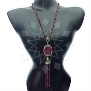 Fashion Gem and Crystals Tassel Necklace