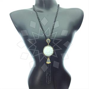 Fashion Gem and Crystals Tassel Necklace