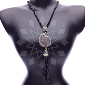 Fashion Gem and Crystals Tassel Necklace