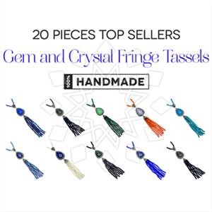 Fashion Gem and Crystals Tassel Necklace