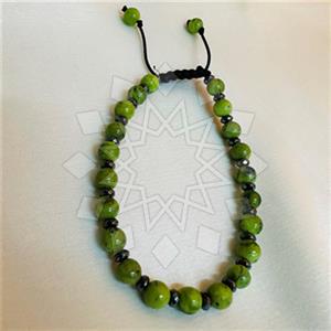 Gemstone and Bead Handmade Beaded  Adjustable Bracelet