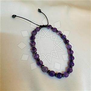 Gemstone and Bead Handmade Beaded  Adjustable Bracelet