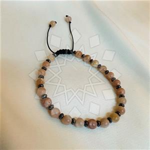 Gemstone and Bead Handmade Beaded  Adjustable Bracelet