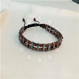 Gemstone and Bead Handmade Beaded  Adjustable Bracelet