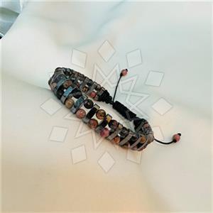 Gemstone and Bead Handmade Beaded  Adjustable Bracelet