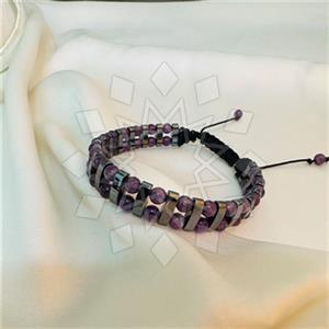 Gemstone and Bead Handmade Beaded  Adjustable Bracelet