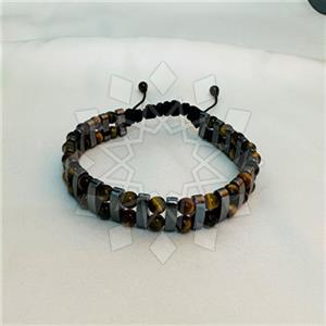 Gemstone and Bead Handmade Beaded  Adjustable Bracelet