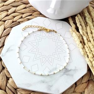 Gemstone and Bead Handmade Beaded  Anklet