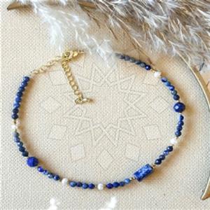 Gemstone and Bead Handmade Beaded  Anklet