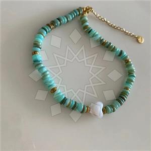Gemstone and Bead Handmade Beaded  Anklet