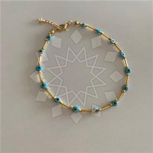 Gemstone and Bead Handmade Beaded  Anklet