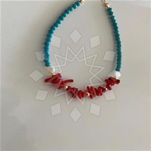 Gemstone and Bead Handmade Beaded  Anklet