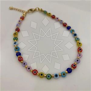 Gemstone and Bead Handmade Beaded  Anklet