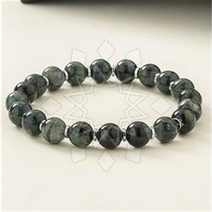 Gemstone and Bead Handmade Beaded  Bead and Charm Bracelet