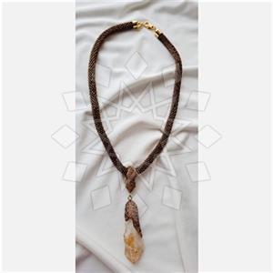 Gemstone and Bead Handmade Beaded  Beaded Necklace