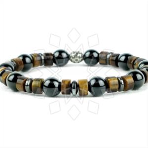 Gemstone and Bead Handmade Beaded  Mens Bracelet