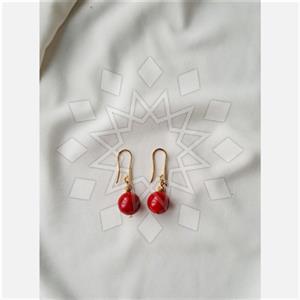 Gemstone and Bead Handmade Beaded  Single Drop Earrings