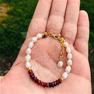Gemstone and Bead Bead and Charm Bracelet