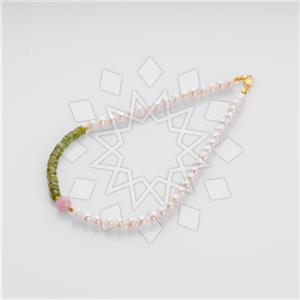 Gemstone and Bead Beaded Necklace